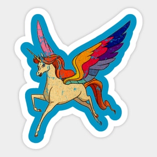 Nostalgialypse unicorn Vintage Look Design Sticker